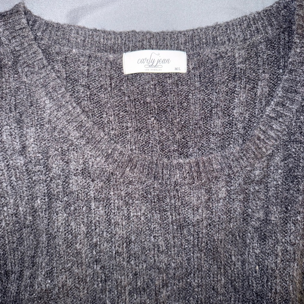 Carly Jean Los Angeles Gray Sweater
